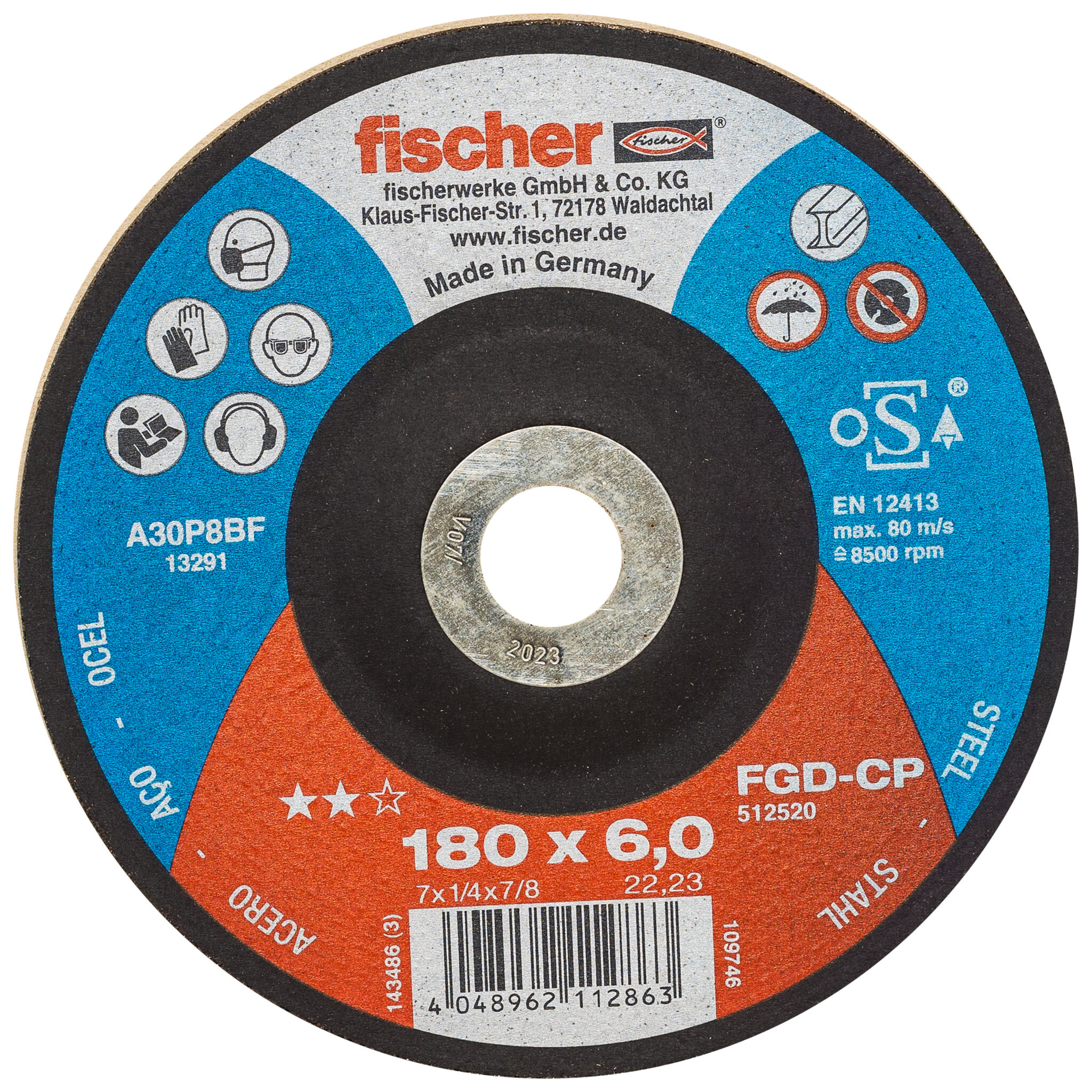 fischer grinding dis FGD-CP 180 x 6.0 x 22.23 carbon